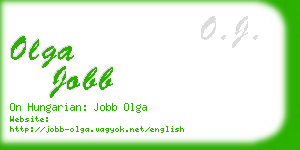 olga jobb business card